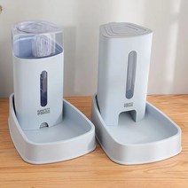 고양이 밥그릇 강아지 밥그릇 강아지 자동급식기 고양이 정수기 3.8L 강아지 물그릇 고양이용품, 푸른 색