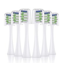 음파진동칫솔 SarmocareS100 및 S200 용 음파 전동 헤드 4 개8 개묶음, 6 pro white