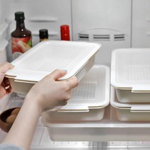 적층식 냉장고 밧드 용기 세트 바트 밧트 업소용 업소용반찬통 음식점용기 밧드용기 냉장고반찬정리 식당용, 클린 냉장고정리함_대3개