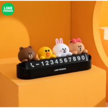 라인프렌즈 자동차 차량용 주차번호판, 라인프렌즈 패밀리, 1개