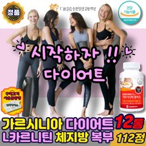 식약처인증 가르시니아 캄보지아 다이어트 L카르니틴 HCA 체지방 내장지방 복부 뱃살 감소 탄수화물 컷팅제 차단제 녹차 카테킨 남자 여성 중년 엘카르니틴 보조제, 가르시니아엘카르니틴112정x12통