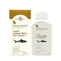 웰시헬스 프리미엄 오가닉 스쿠알렌 w/비타민E 1000mg 120캡슐 호주 영양제, 1개*