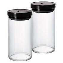 하리오 원터치 원두커피 보관용기 300 ml MCN-300-B, 2개입, 혼합 색상