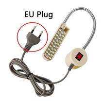 휴대용 재봉틀 LED 라이트 10/20/30LED 마그네틱 마운팅베이스 구즈넥 작업 램프 작업대 선반 드릴 프레스 포터블 미싱, 01 AC220V  EU Plug_03 30leds