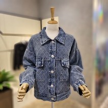 [대구백화점SG] AOX5HJ34G_마름모 패턴 청 자켓