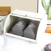 주방 소품 정리함 빵보관함 가정 다용도 수납 케이스, 화이트