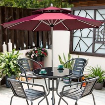 팔각파라솔 카페 파라솔 스타일 캠핑 카페스타일 팔각 낚시 2중파라솔 대형파라솔, 레드