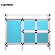 주방 상부장 하부장 싱크대 캐비닛 주방 가구 사이드 테이블 스토리지 기본 다기능 단순 조립 뷔페 찬장 알루미늄 합금 찬장 셀프인테리어, C