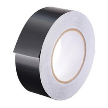 uxcell 알루미늄 호일 테이프 블랙 매트 테이프 비반사 10mm x 50m/164피트 HVAC 밀봉 핫 패치 및 블로, 08 50m x 45mm