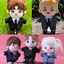 푸른옷장 15cm 20cm 인형옷 블랙 수트 외 2종 무속성 아이돌 인형옷, 스트라이프 수트