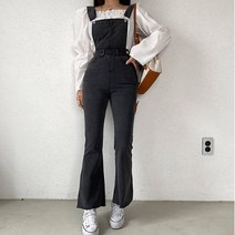 여리보스 포켓 부츠컷 멜빵 데님팬츠(pt577)