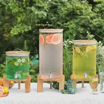 데이즈룸 내열유리 주스 디스펜서+트레이세트 3size, 7.5L