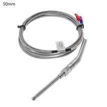 K 타입 열전대 프로브 50mm/100mm/150mm/200mm 스테인리스 스틸 열전대 0-400 ℃ 온도 센서, 50mm, 50MM
