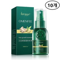 7 일 생강 모발 성장 스프레이 세럼 안티 모발 손실 제품 빠른 성장 모발 건조 방지 손상된 엷게하는 수선 관리 30ml, 열 개