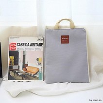 그레이 A4파우치 심플 (도매콜) 캔버스