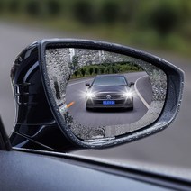 차량용 사이드미러 발수필름 방수코팅필름(2P) 초보운전 필수템 비오는날 눈오는날 습기 방지, 1원형95x95