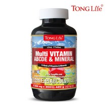 TongLife 통라이프 건강기능식품- 종합비타민ABCDE+미네랄+유산균함유 300정-10개월분-1병, 420g, 1병