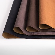스웨이드 가죽 접착 안감, 블랙(60cmX65cm), 1개