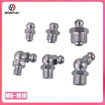 구리스 니플 니쁠 50pcs 실버 스틸 m6 m8 m10 수나사 스트레이트 45도 90도 오일 저크 그리스 피팅 호스 튜브, 똑바로, 50개