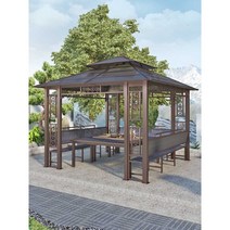 파고라 원두막 고급형 정자 바베큐장 방갈로 야외, (8열) 파빌리온 3X3 미터