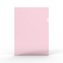 플랜파일 L홀더 L자화일 반투명 고투명, 10매입, 분홍