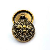 버튼원피스 어린꿀벌 금속 단추 모직코트 무스탕 점프슈트 장식 골드 2507447354, 타입 식 22, 20mm 6톨 룩