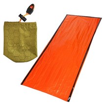 비비색 백패킹 경량 비박텐트 1인용 Bivy-알루미늄 호일 경량 슬리핑 백 실용적인 생존 쉼터 야외용 보온, 02 Orange