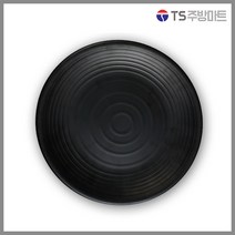[돌산멜라민] 퓨전토기 원형접시 - 동그란접시 (업소용그릇 멜라민그릇 예쁜그릇 식당접시 멜라민볼 멜라민찬기), 블랙