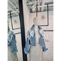 [반다리] 레이스 빅카라 숏청자켓