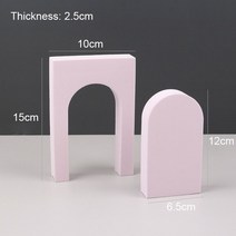 거품 큐브 세트 사진 촬영 3D 장식품 보석 포즈 배경 음식, 24 L-pink door 2 pcs_01 Set