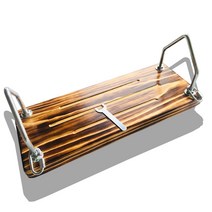 교체용 그네 안장 튼튼한 나무 원목 부품 좌판 놀이터 전원주택 펜션 유치원 조경 꾸미기, 탄화 보드 60 X20 cm 확장 나사