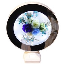 금비 매직미러프리저브드플라워 거울액자 무드등 드라이플라워 결혼 신혼집들이 여자친구선물 감성소품, GRF#0028_블루