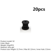 드론 RC 짐벌 비행 제어용 실리콘 진동 감쇠 고무 공 20 개 50, [06] S2 Black 20pcs