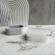 초틀 비누몰드 몰드 콘크리트용 베이스 장식품 실리콘 소형 및 대형 캔들 홀더 석고 드립, 8