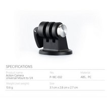 DJI PGYTECHDJI 오즈모 포켓 2 용 어댑터 마운트 홀더 클립 셀카봉 삼각대 짐벌 프로텍터 액션 카메라 재고 있음, Screw adapter