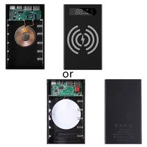 분리 가능한 LCD 디스플레이 DIY 5x18650 배터리 케이스 전원 뱅크 쉘 무선 충전 상자 배터리 PowerBank Protector