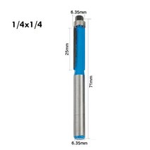 트리머 비트 기리 트리머날 6.35mm 생크 롱 블레이드 플러시 트림 비트 라우터 1 개 목재 템플릿 패턴 용, 01 6.35mm