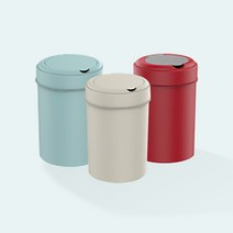 코멕스 클린 종량제 휴지통 20L 베이지민트레드, 레드