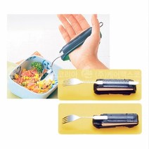 손떨림 수저 숫가락 파킨슨 밴드 식시보조 장애인 환자 노인 어르신 숫가락 사용, 관통식