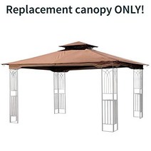 Sunjoy Replacement Gazebo Canopy for 10 x 12 Regency II Patio Gazebo Brown, 1