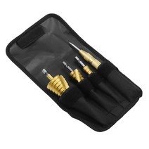 망고테크 스텝드릴 비트 3종세트+1센터펀치 나선형 트위스트 멀티 홀가공 홀커터 철판 목재 알루미늄 홀쏘 천공 드릴 날 기리 스탭드릴비트 육각쌩크 임팩드릴호환, 스템드릴3종+센터펀치 세트