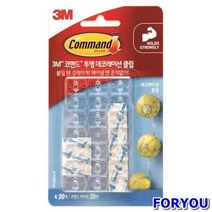 ForU110 3M 코맨드 탈부착식벽걸이 중 박스 36개 벽걸이클립 코맨드클립 다용도걸이