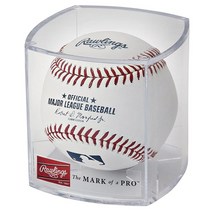 Rawlings 2022년 메이저 리그 베이스볼 공식 야구공 화이트레드네이비 전시용 케이스포함 (ROMLBR), One, White/Red/Navy