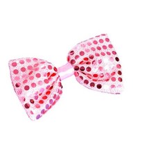 여자 남자 LED 스팽글 재즈 모자 라이트 페도라 중절모 넥타이 생일 입학 크리스마스 선물 네온 파티 바 결혼식 웨딩 의상 Navidad, Children, bow 핑크