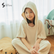 나인아워즈 올데이 샤워 키즈가운, 판초 오트밀베이지