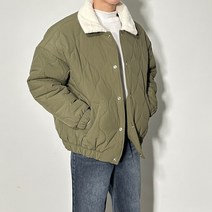 [3컬러]남자 젭센 오버핏 숏 크롭 퀼팅 자켓 점퍼