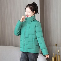 여성숏패딩 여자겨울점퍼 후드 웰론패딩 다운 재킷 유행 느슨한 스탠드 업 칼라 재킷 짧은