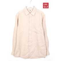 빈티지/ 유니클로 린넨남방/남성M/마/셔츠/브랜드3834b1z