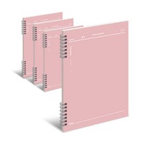 뮤니드 It spring 무지 연습장, 핑크, 4개