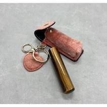 하이픽원 도장지갑 립스틱 케이스 하트 키링 핑크, 다이나믹 핑크, 1개